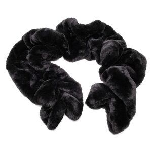 7945 Faux Rex Rabbit Ruffle Pull-through Scarf- Women's Fur